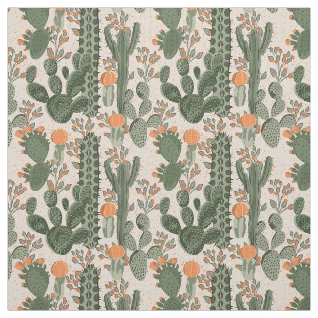 Tela Modelo colorido del cactus (Retal)