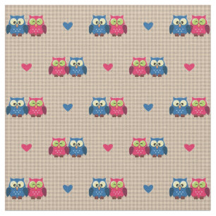 Tela Modelo comprobado con los búhos del amor