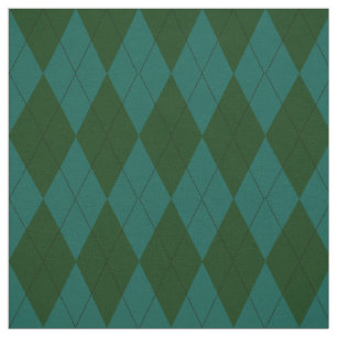 Tela Modelo de Argyle del verde de la selva y de jade