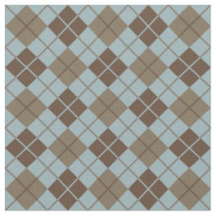 Tela Modelo de Argyle en azul y de color topo