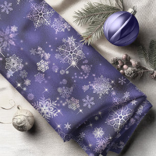 Tela Modelo de copos de nieve más bonito ID846 violeta