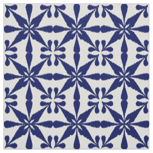 Tela Modelo de estrella de Ikat - azules marinos y