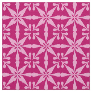 Tela Modelo de estrella de Ikat - rosa del fucsia