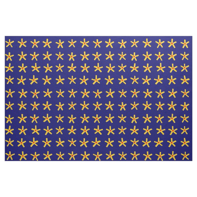 Tela Modelo de estrella egipcio del estilo - azul ("Cuarto gordo" (fat quarter))