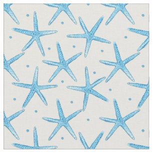 Tela Modelo de estrellas azul de mar de la acuarela
