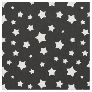 Tela Modelo de estrellas blanco y negro