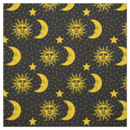 Tela Modelo de estrellas de la luna de Sun del vintage
