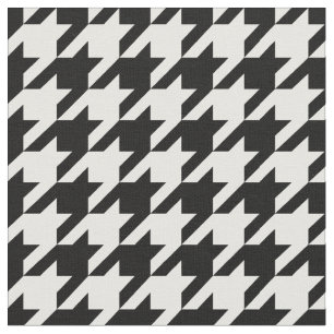 Tela Modelo de Houndstooth blanco y negro