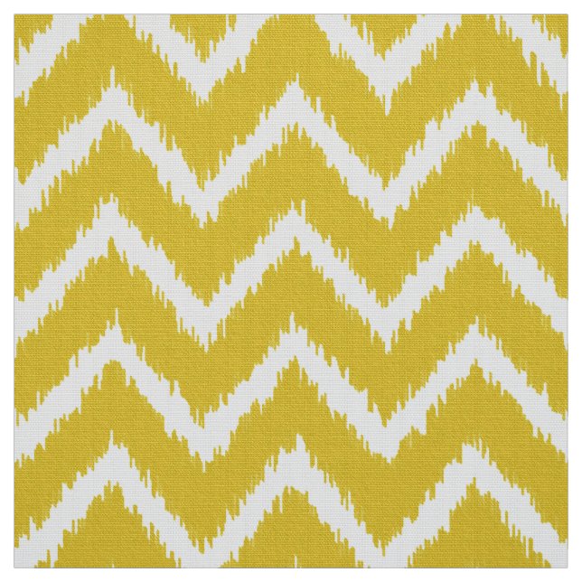 Tela Modelo de Ikat Chevron - amarillo y blanco de la (Retal)