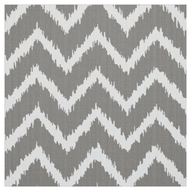 Tela Modelo de Ikat Chevron - gris de plata/gris y (Retal)