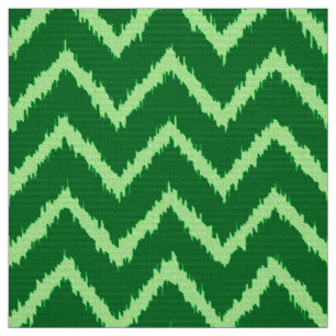 Tela Modelo de Ikat Chevron - pino y verde claro