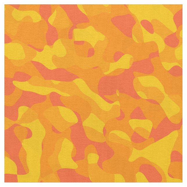 Tela Modelo de impresión de camuflaje amarillo Naranja  (De cerca)