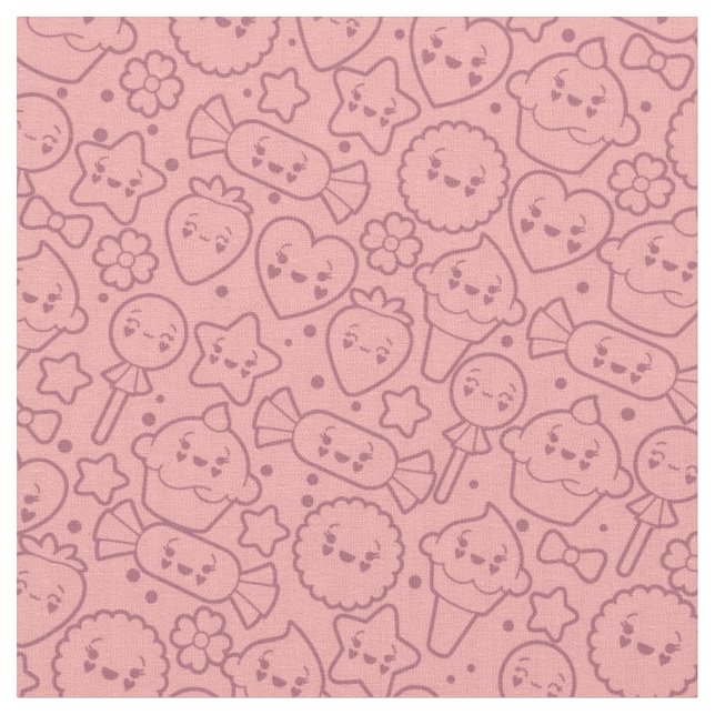 Tela Modelo de Kawaii con las tortas lindas (De cerca)
