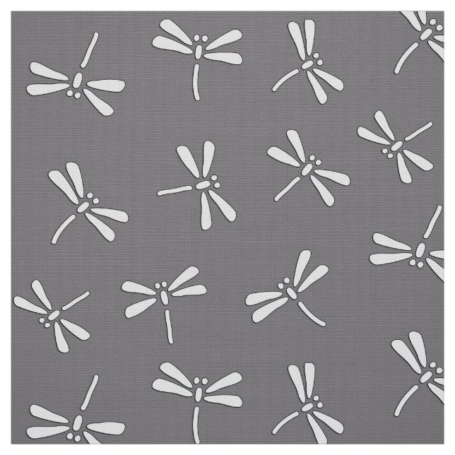 Tela Modelo de la libélula, gris japonés/gris y blanco (Retal)