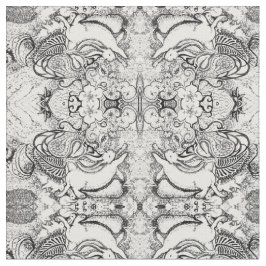 Tela Modelo de la mandala del conejito