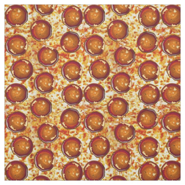 Tela Modelo de la pizza de queso de los salchichones (Retal)