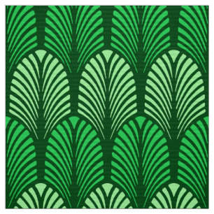 Tela Modelo de la pluma del art déco, verde esmeralda