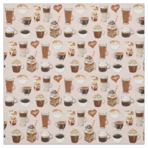 Tela Modelo de las bebidas y de los postres del café