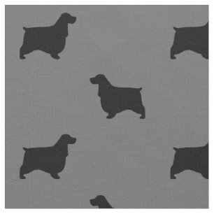 Tela Modelo de las siluetas de cocker spaniel del