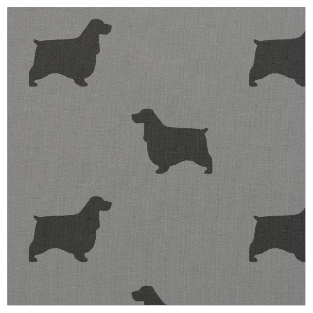 Tela Modelo de las siluetas de cocker spaniel del (De cerca)