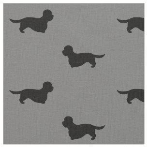 Tela Modelo de las siluetas de Dandie Dinmont Terrier