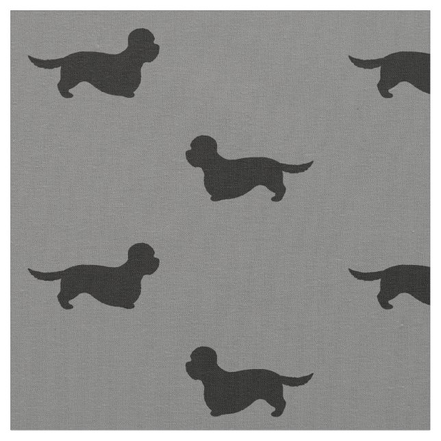 Tela Modelo de las siluetas de Dandie Dinmont Terrier (De cerca)
