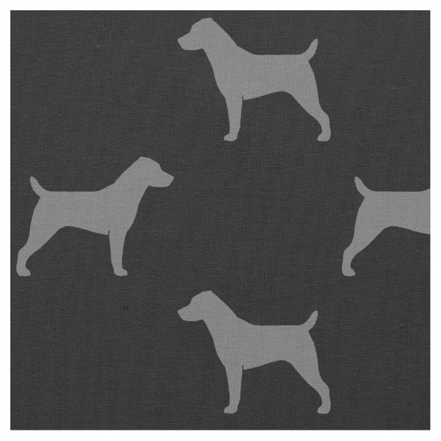 Tela Modelo de las siluetas de Jack Russell Terrier (De cerca)