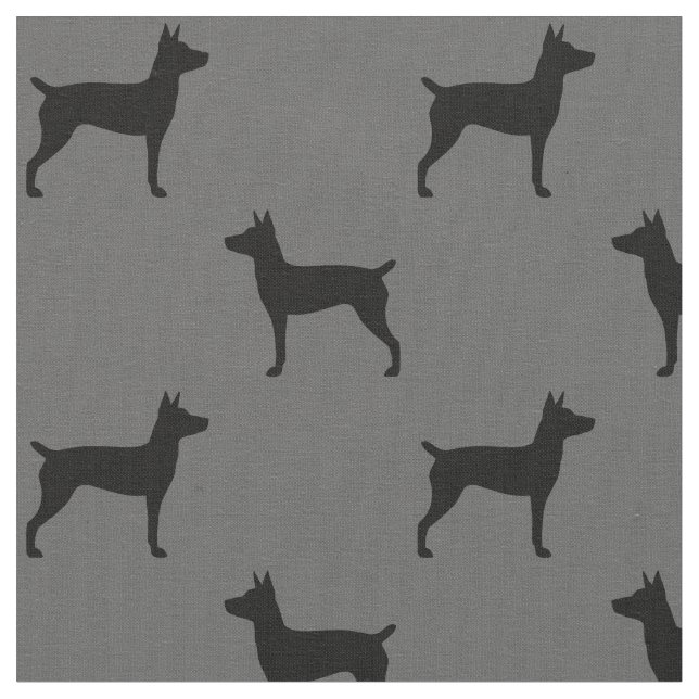Tela Modelo de las siluetas de Terrier de rata (De cerca)