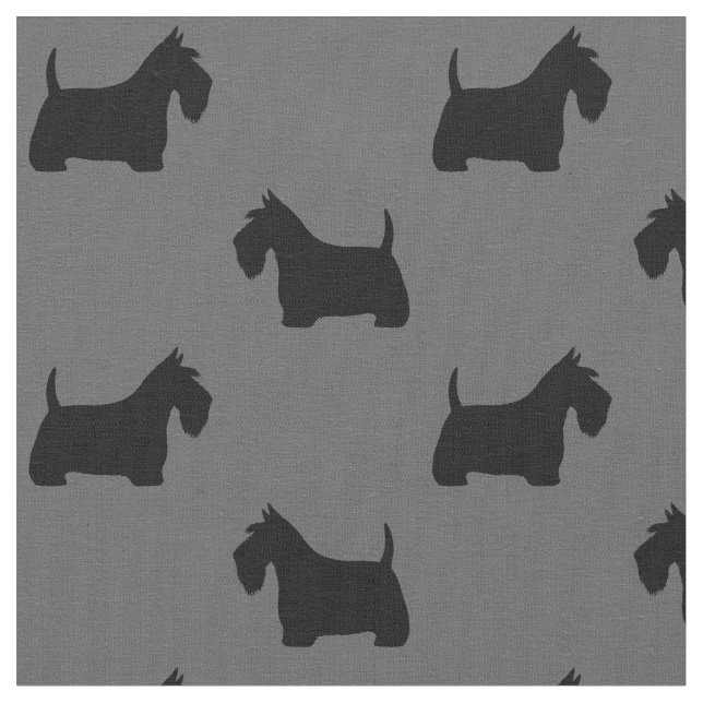 Tela Modelo de las siluetas de Terrier del escocés (De cerca)