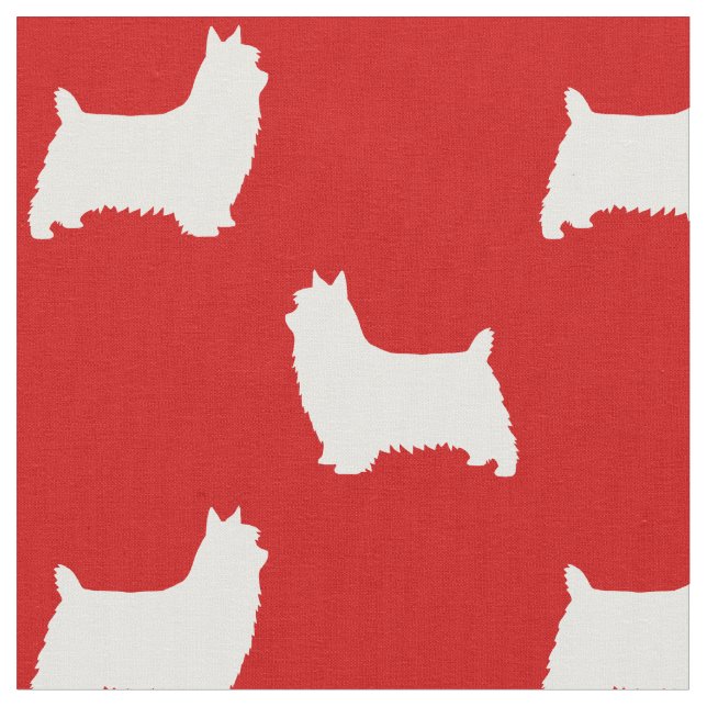 Tela Modelo de las siluetas de Terrier sedoso (De cerca)