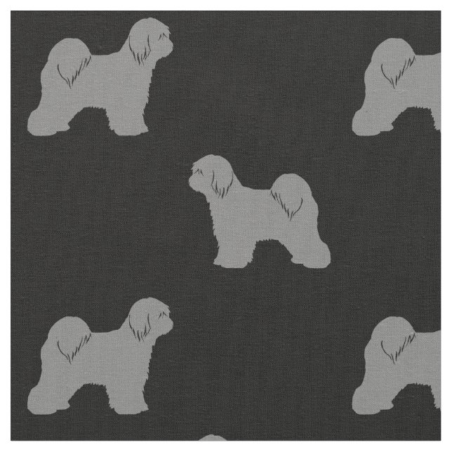 Tela Modelo de las siluetas de Terrier tibetano (De cerca)