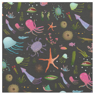 Tela Modelo de los Critters del mar