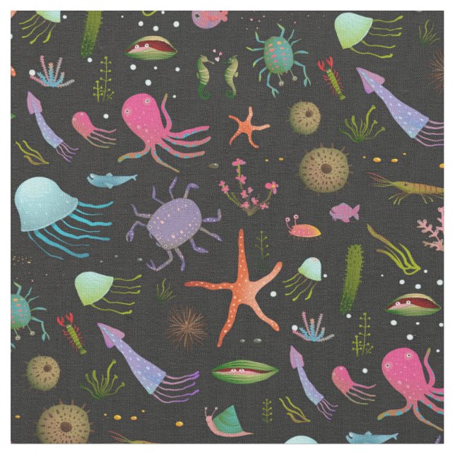 Tela Modelo de los Critters del mar (De cerca)