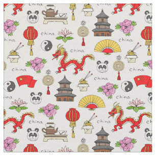 Tela Modelo de los símbolos de China