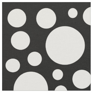 Tela Modelo de lunar blanco y negro moderno