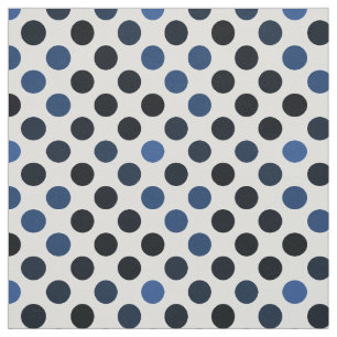 Tela Modelo de lunares blanco de los azules marinos