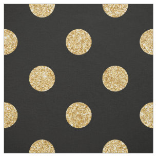 Tela Modelo de lunares elegante del purpurina del negro