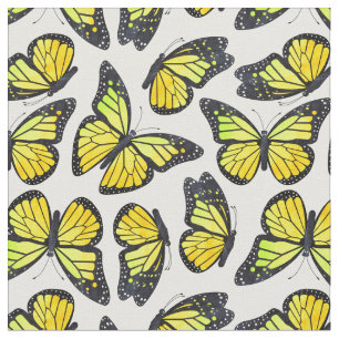 Tela Modelo de mariposa amarillo de monarca