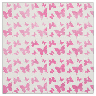 Tela Modelo de mariposas rosado lindo de la acuarela