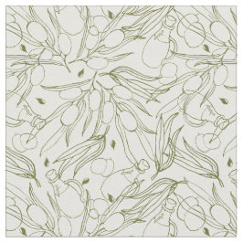 Tela Modelo de moda clásico de las hojas del olivo