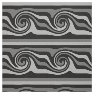 Tela Modelo de onda abstracto moderno negro y gris