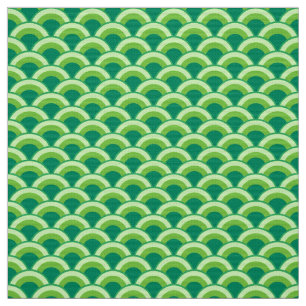 Tela Modelo de onda del art déco - verde de jade
