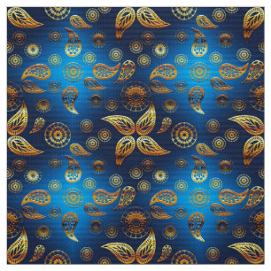 Tela Modelo de oro étnico de Paisley