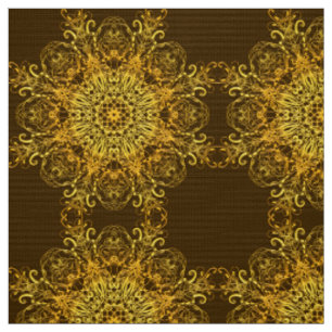 Tela modelo de oro floral étnico