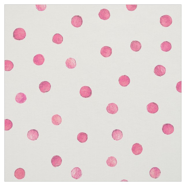 Tela Modelo de puntos blanco rosado del confeti (Retal)
