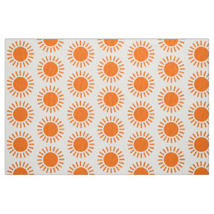 Tela Modelo de Sun - naranja en blanco
