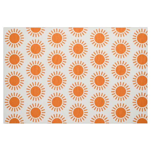 Tela Modelo de Sun - naranja en blanco ("Cuarto gordo" (fat quarter))