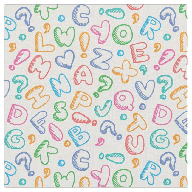 Tela modelo del alfabeto (De cerca)