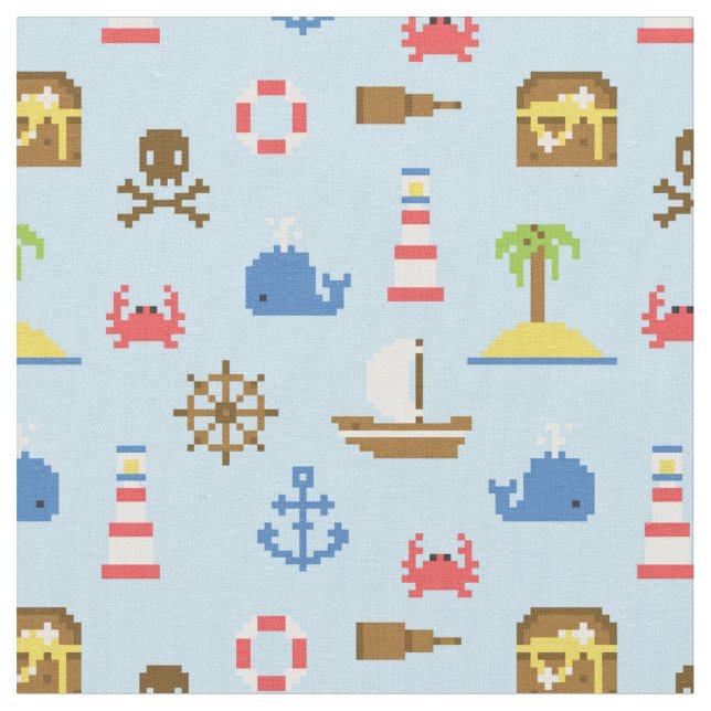 Tela Modelo del arte del mar del pixel (De cerca)
