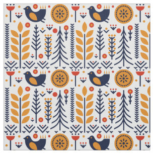 Tela Modelo del arte popular del pájaro del otoño